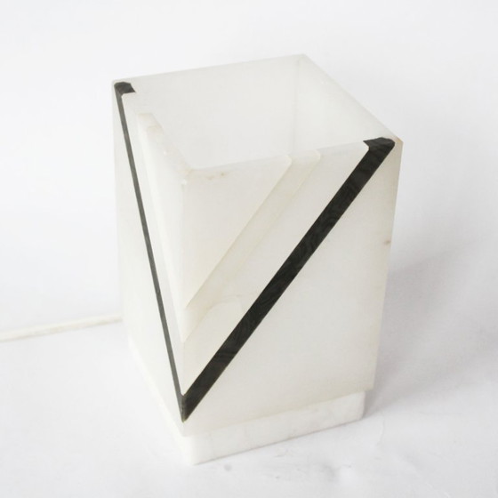 Image 1 of Lampe vintage italienne en albâtre