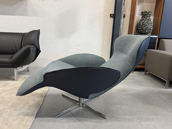 Image 1 of Jori Daydreamer Relaxfauteuil stof leer blauw