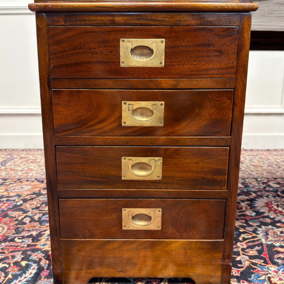 Classic English Desk with Black Leather – Wood (photo 12 of 18)