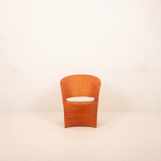 Sillón de ratán trenzado naranja, Bonacina, Sillones, Cuero, Modern (foto 7 de 15)
