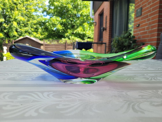 Image 1 of Original F&M Ballerina Murano Sommerso Bowl 32 x 20 cm