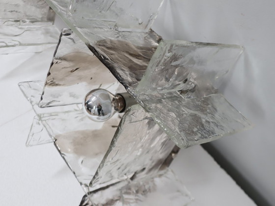 Image 1 of Paar Murano-Glas-Wandleuchten, Carlo Nason für Mazzega, 1960er Jahre, Italien