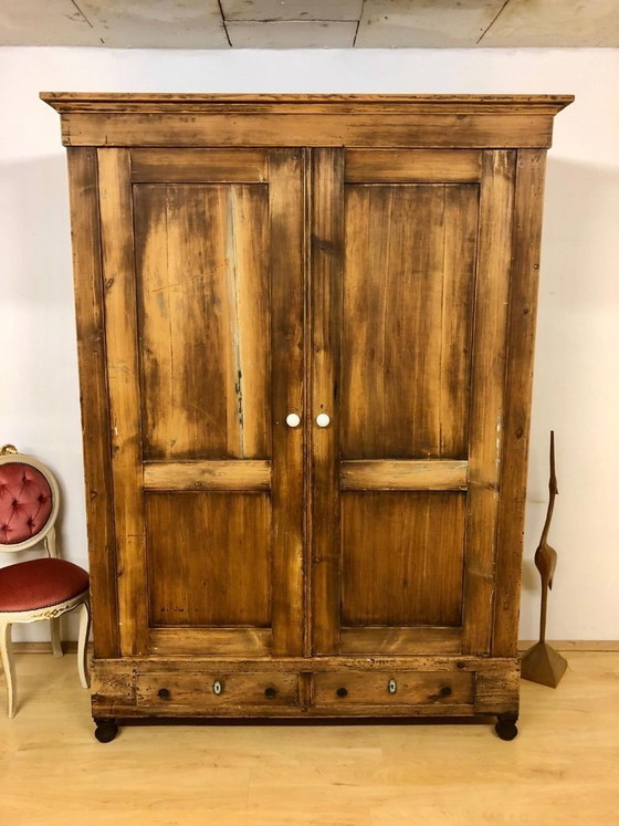 Image 1 of Country-style wardrobe in shabby chic style / Art Nouveau wardrobe, antique wardrobe