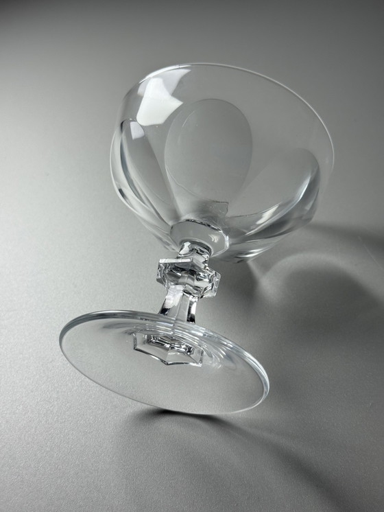 Image 1 of Set di 10 bicchieri da champagne in cristallo - Cristal d'Arques. Metà secolo