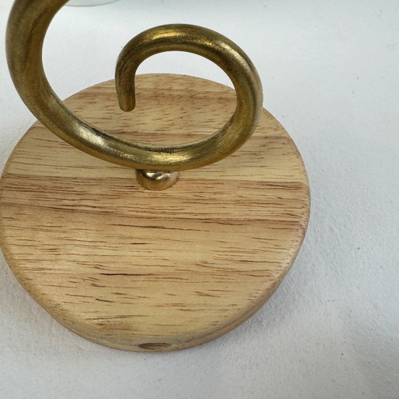 Image 1 of COPPIA DI APPLIQUE VINTAGE IN OPALINA E OTTONE