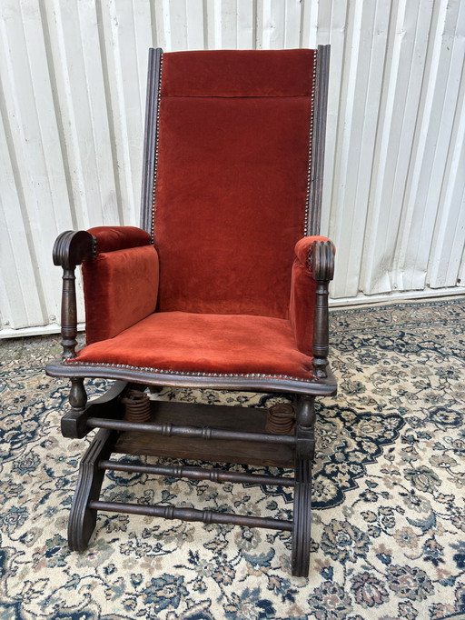 Engelse mid-century schommelstoel 