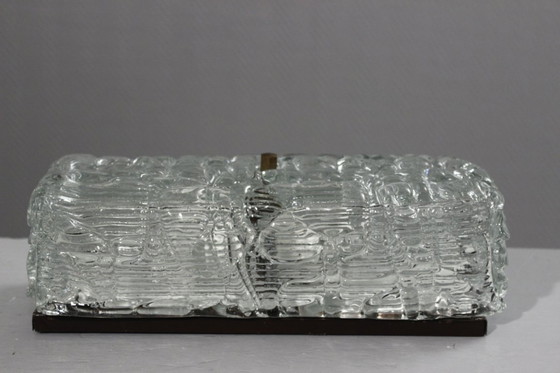 Image 1 of Applique da parete anni '70 in vetro satinato modellato in stile Kaiser, design Erco Limburg