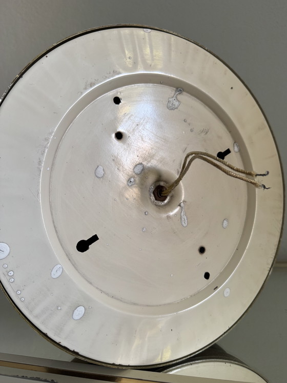 Image 1 of Kugellampe Opalinbasis vergoldet 70er Jahre