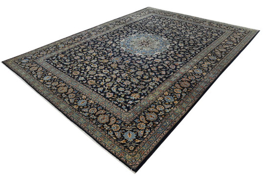 Image 1 of Alfombra persa Kashan, firmada, 4,20 x 3,10 cm, alfombra oriental, fina, nº 24625