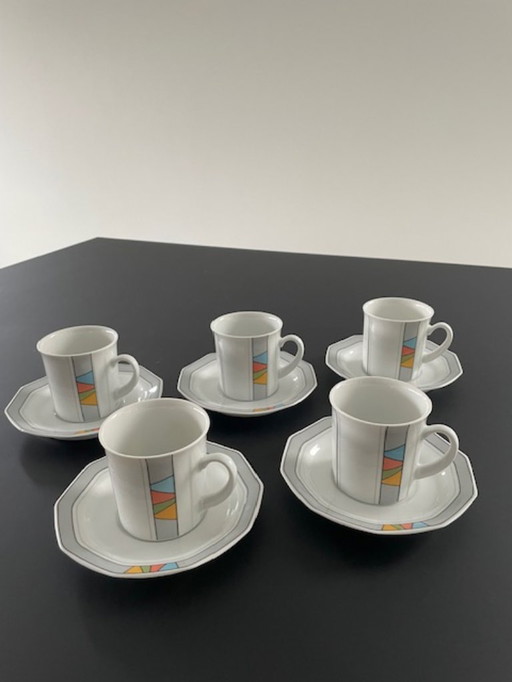 Vintage Winterling cup & saucer in Memphis style