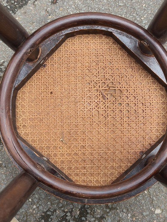 Image 1 of Thonet Barstool Leather Webbing