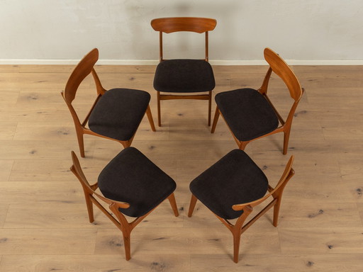 5x Chaises de salle à manger danoises par Schiønning & Elgaard