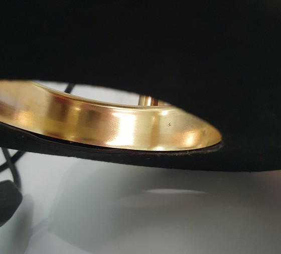 Image 1 of Lámpara de mesa "Saturno", latón y vidrio, Robert Sonneman, años 80