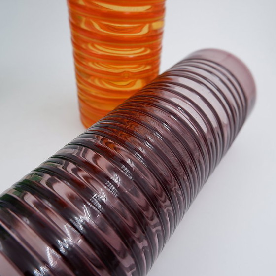 Image 1 of Set di quattro grandi vasi a spirale - Vetro di Murano