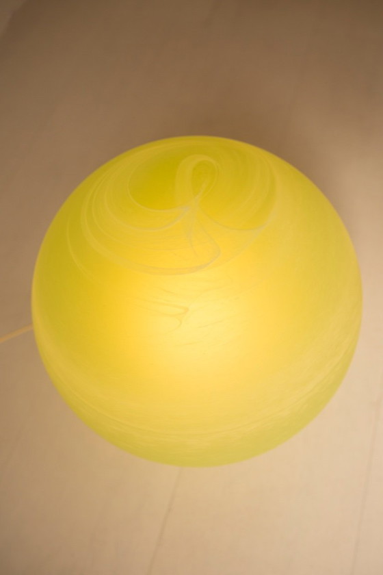 Image 1 of Lampe globe design en verre vert Wolfi Leuchten – série "Planètes"