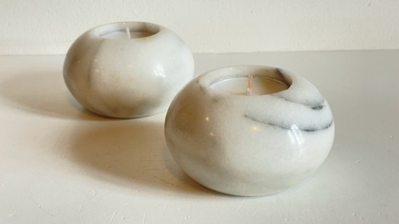 Image 1 of Marble Candle Holders, 1970s