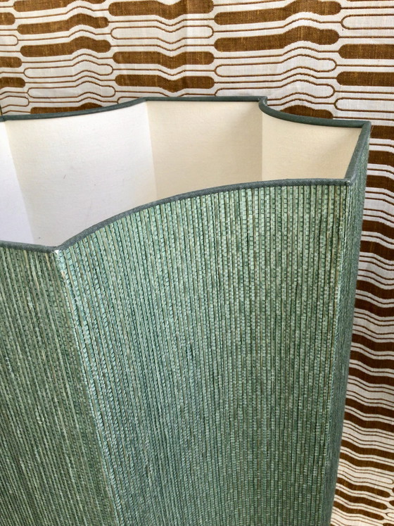 Image 1 of Grande lampe de table italienne en verre de Murano tourbillonnant, style milieu du XXe siècle, H 78 cm