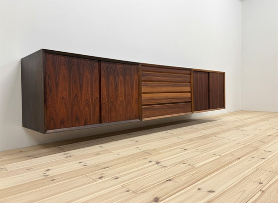 Image 1 of Poul Cadovius Floating Wall Mounted Rosewood Sideboard By CADO, 1960s.