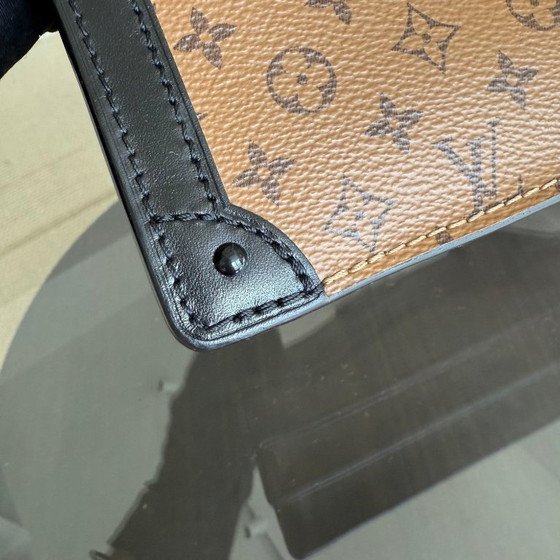 Image 1 of LOUIS VUITTON TRUNK CLUTCH - MONOGRAM CANVAS REVERSE BROWN GOLD HARDWARE