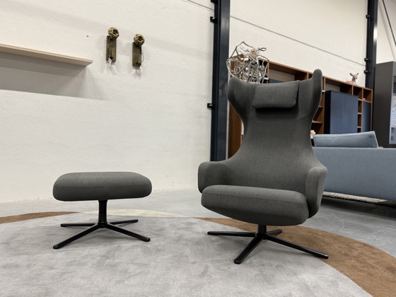 Image 1 of Vitra Grand Repos con poggiapiedi grigio melange