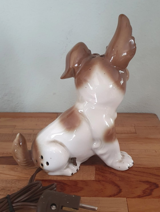 Immaculate Set of 2 Vintage Porcelain Dog Tealights (1950s) – Table lamps (photo 5 of 15)