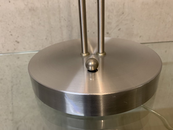 Image 1 of Hala rvs dubbel lamp met kristallen top.