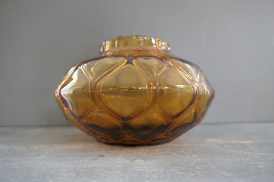 Image 1 of Vase Art Déco Verextrafort Belgique ambré