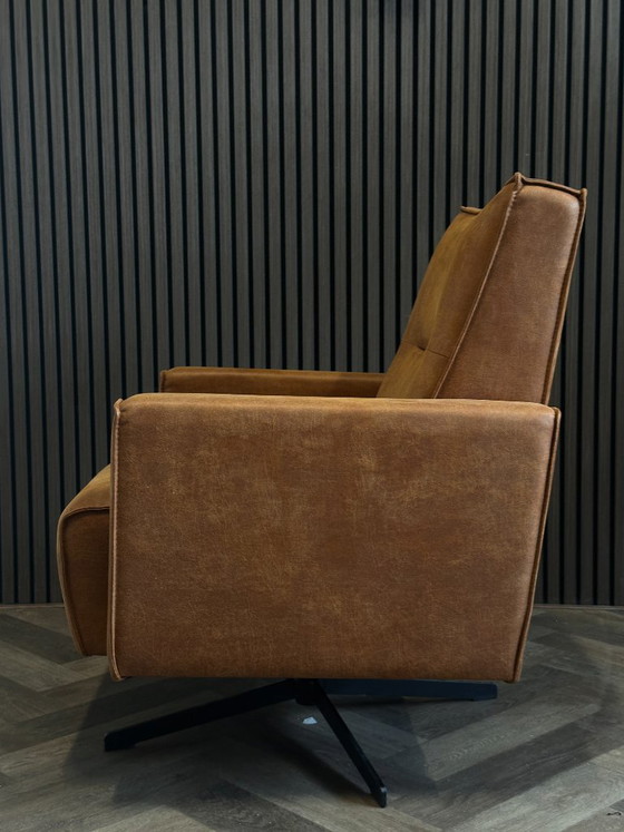 Swivel Armchair Dover Cognac 75x75cm – sitdesign, Swivel chairs, Textile (photo 4 of 8)