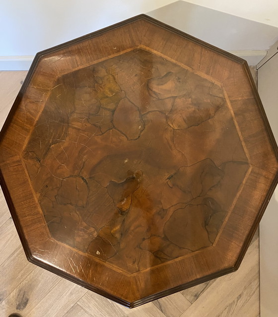 Image 1 of Walnut Antique Octagonal Side Table