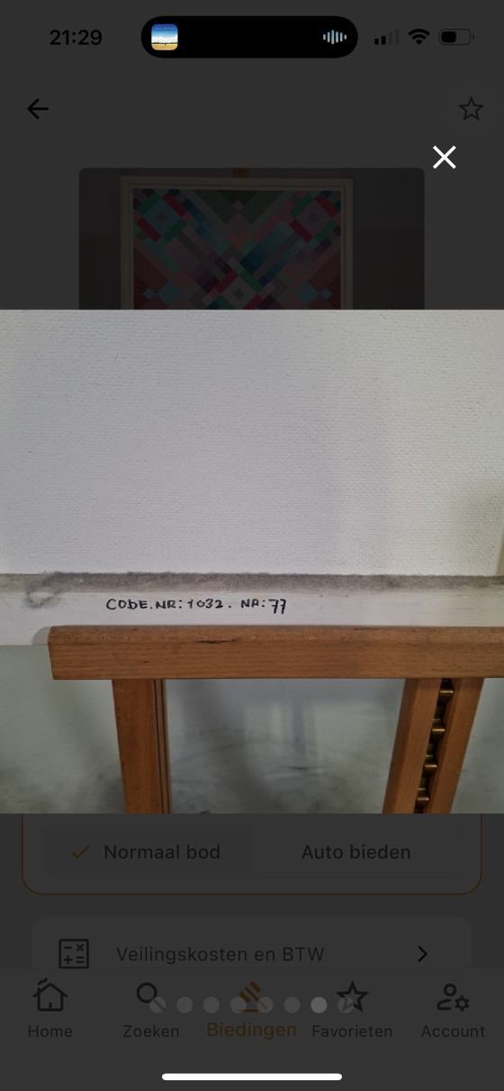 Image 1 of Roel Rolleman - acrylic painting - 1982 - 5:13 A.M. - 75x75 cm