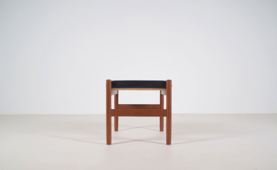 Tabouret danois conçu par Hugo Frandsen pour Spøttrup Møbler, 1960 – Wood, Leather (photo 5 of 7)