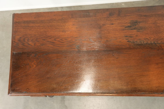 Image 1 of Antique English sideboard from the 18th century made of oak