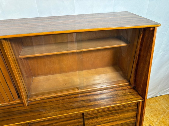 Image 1 of Mid Century Retro Vintage Walnut Sideboard / Drinks Cabinet by F.D. Welters (Circa 1960)  A stylish and highly functional mid ce