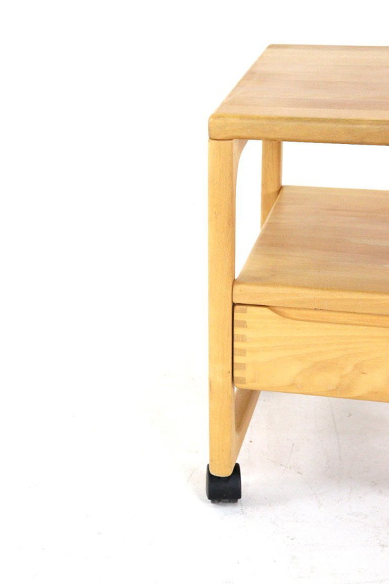 Image 1 of Brink møbler Gelsted oak trolley 'Pjedsted' vintage Danish oak