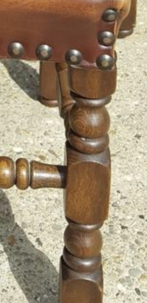 Image 1 of 6 clases clásicas de cuero eetkamer stoelen 