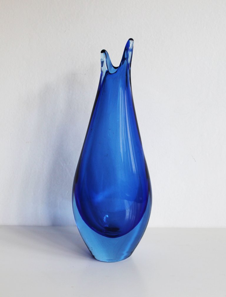 ルイ・ヴァルタ、Vase bleu、海外版超希少レゾネ、新品額付 1960s Flower Vase – Model 6005 by Maria Stahlikova & Milena