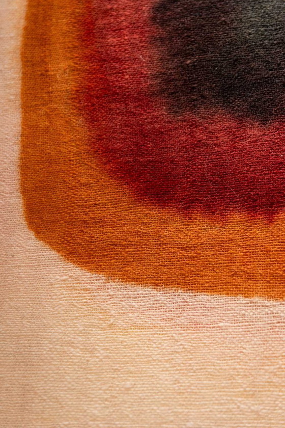 Image 1 of Drieluik met geometrische decoratie in geweven wol. Handgemaakt, 20e eeuw.