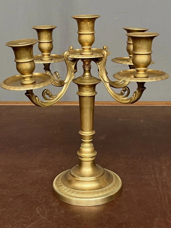 Paire de chandeliers de table. Bronze massif. – Bougeoirs et chandeliers (photo 6 of 7)
