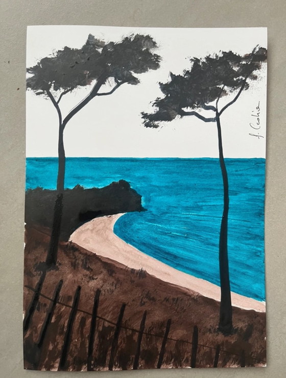 Image 1 of Artist's sketch on paper, 21x15cm