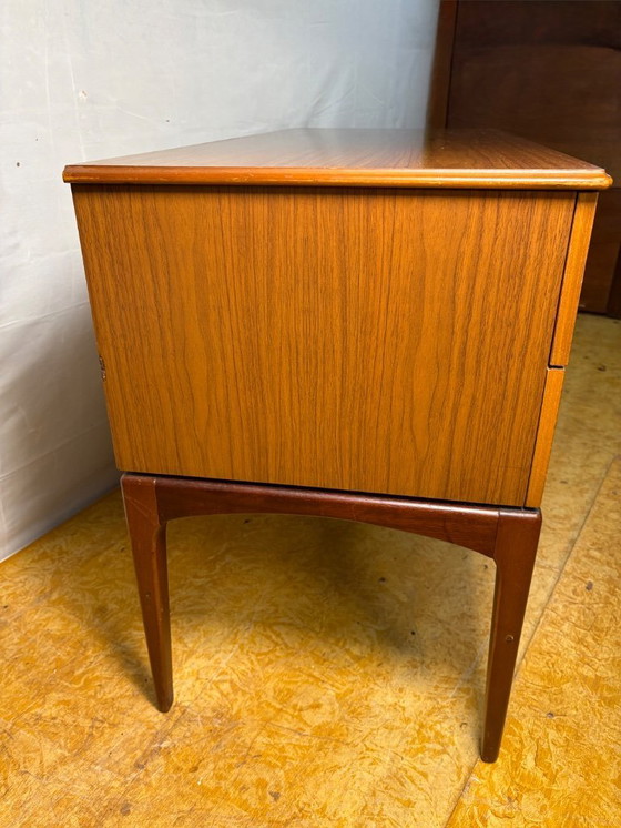 Image 1 of Mid-Century Retro Vintage Sideboard by Europa Furniture 1960  Four Drawers • Solid Legs • Compact & Stylish Storage  A stylish m