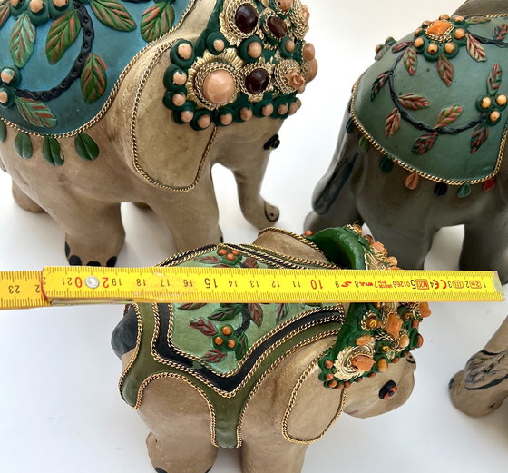 Image 1 of Four handmade elephant figurines – Brazil – folk art – 20th century