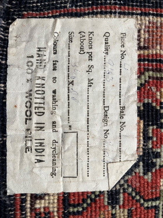 Image 1 of Handgeknoopte Wollen Loper uit India – 100% Wol (340 x 88)