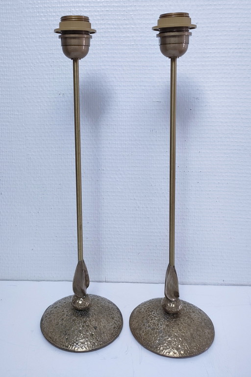 Pair of Delmas Design Lamp Feet Brass