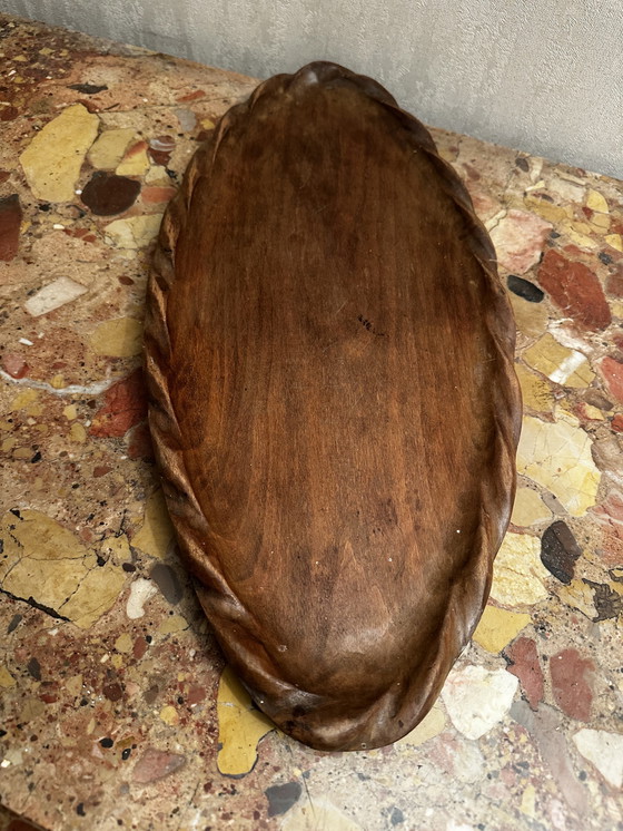 Image 1 of Plateau / Vide Poche ovale en Chêne attribué à Stanley Webb Davies de Windermere