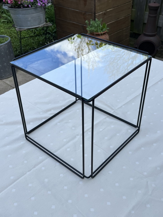 Image 1 of Tables d'appoint Cube Design Isocele (3) - Design Max Sauze - années 1970