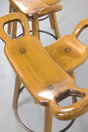 Set di 3 sgabelli da bar spagnoli modello 'Marbella' — Stile brutalista, anni '70