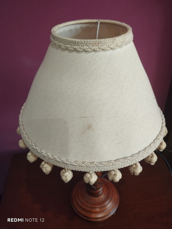 Set de lamparas, Lámparas de mesa, Textil, Madera, Beige (foto 4 de 5)