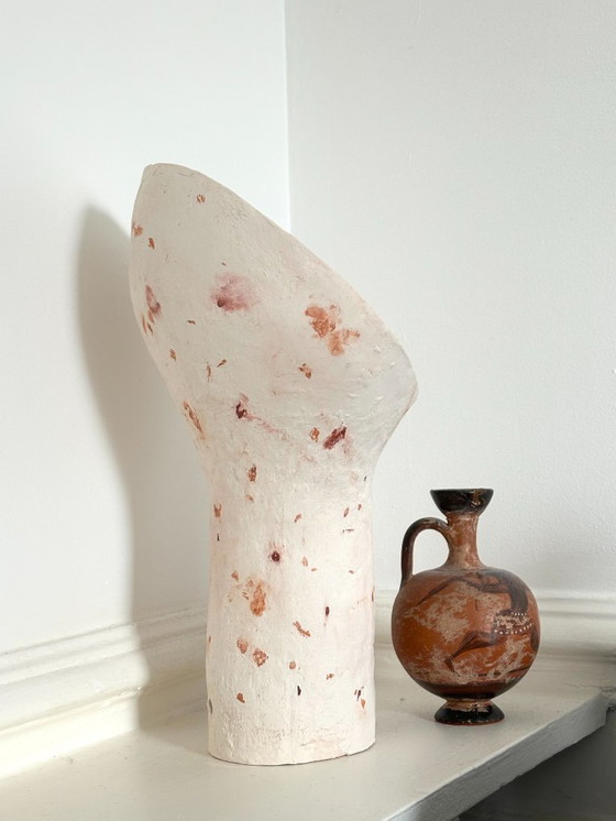Image 1 of French contemporary ceramic lamp, "Cucchiao" by Renzo Maar