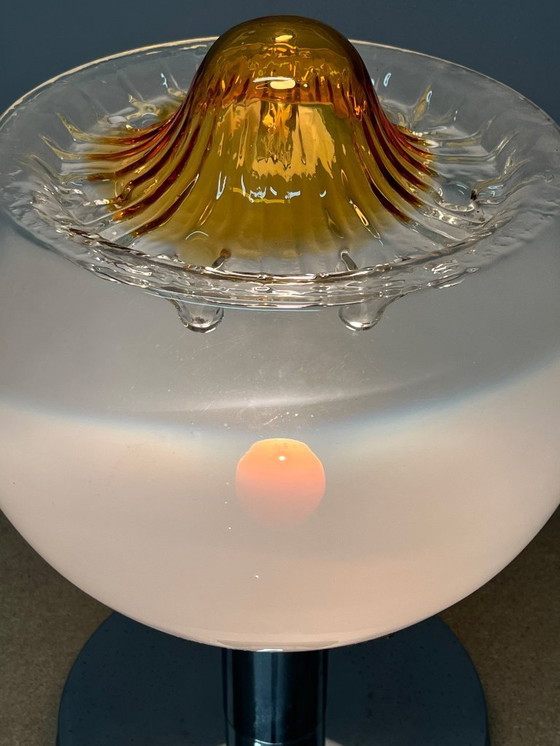 Image 1 of Mazzega tafellamp, Toni Zuccheri opaalglas