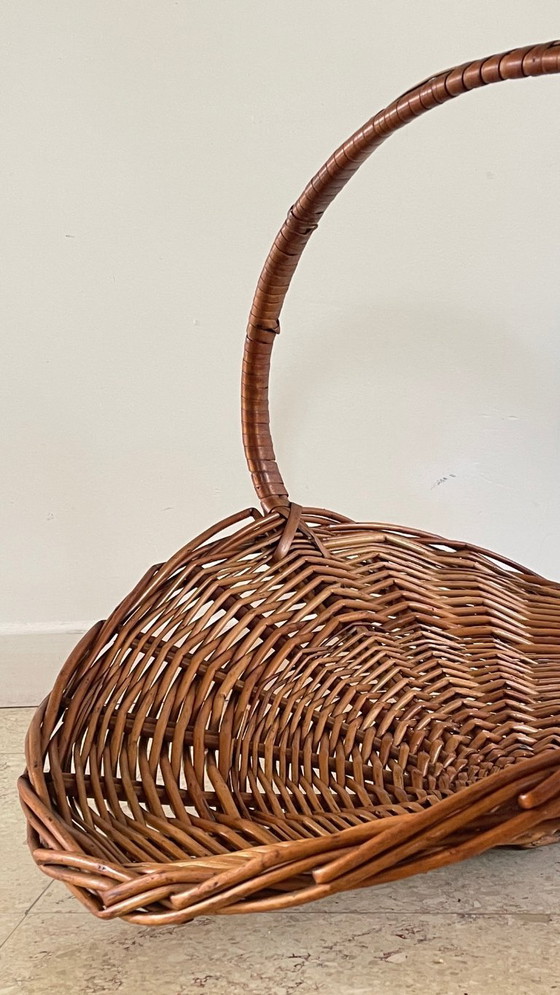 Image 1 of Vintage Rattan Log Basket